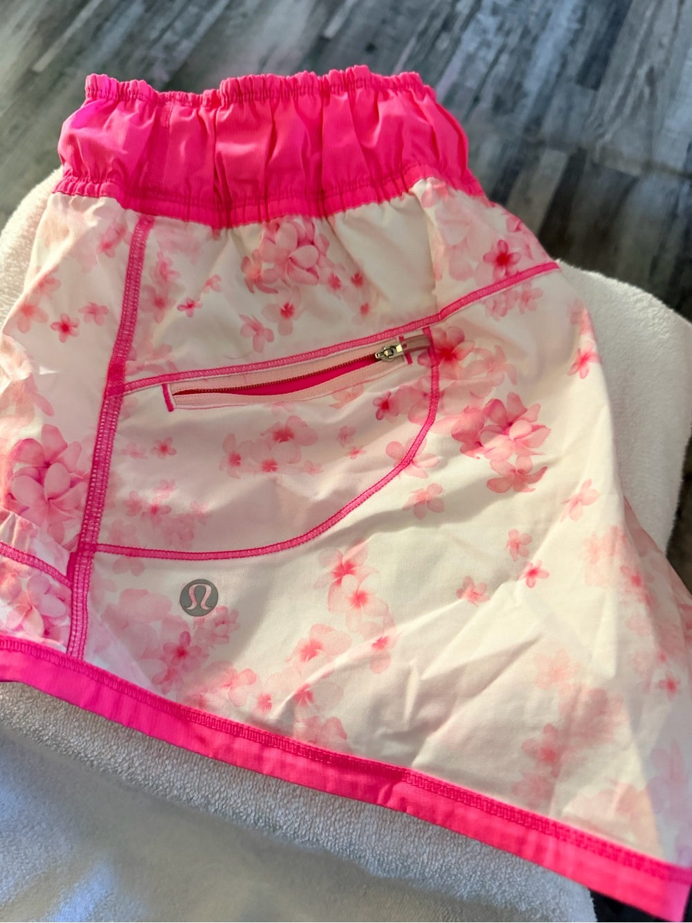 Lululemon Pink Floral Athletic Skirt
